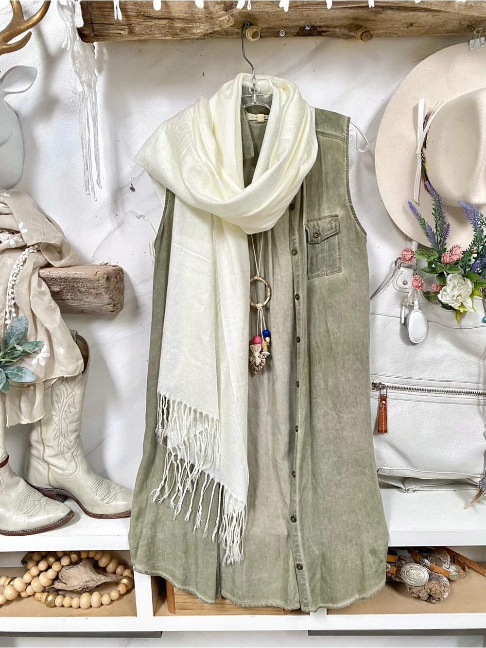 SILK/Cashmere Pashmina boho scarf/wrap w resort vacay beach shabby chic vibe